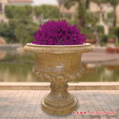 公园大理石各种造型石花盆