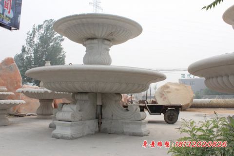 公园景观大理石双层喷泉