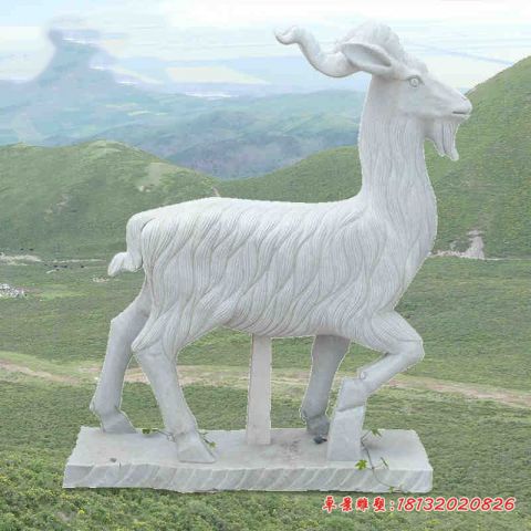 公园大理石动物石雕山羊