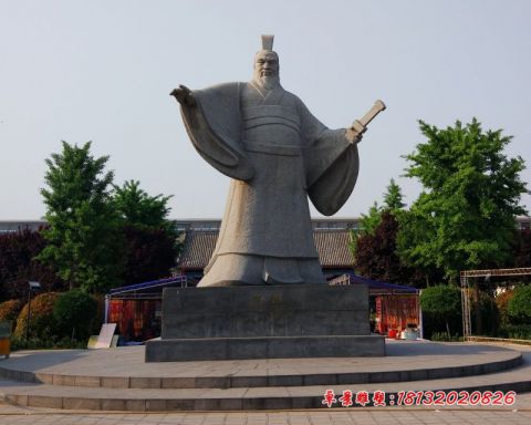 大理石古代名人曹操石雕