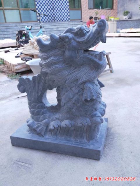 古代神兽龙生九子螭吻石雕