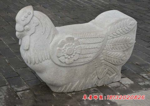 公园抽象十二生肖座椅石雕