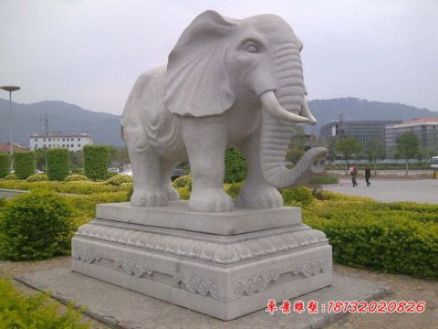 公园动物石雕大象雕塑