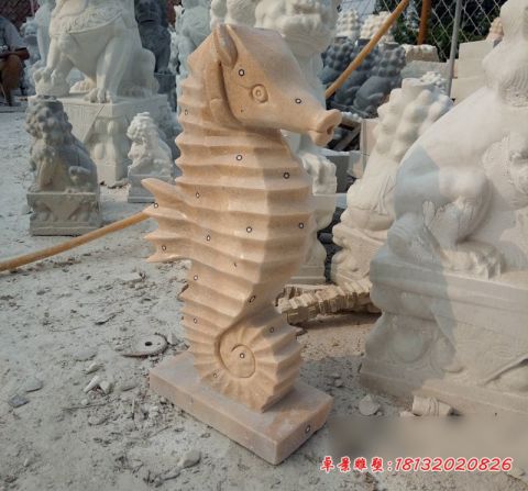 公园水景喷水海马石雕