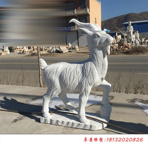 公园大理石动物山羊石雕