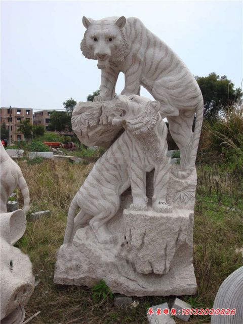 公园大理石动物石雕老虎