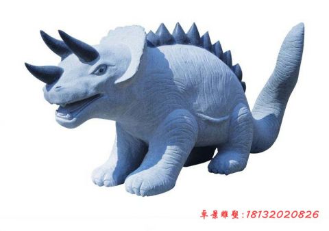 公园动物三角龙石雕