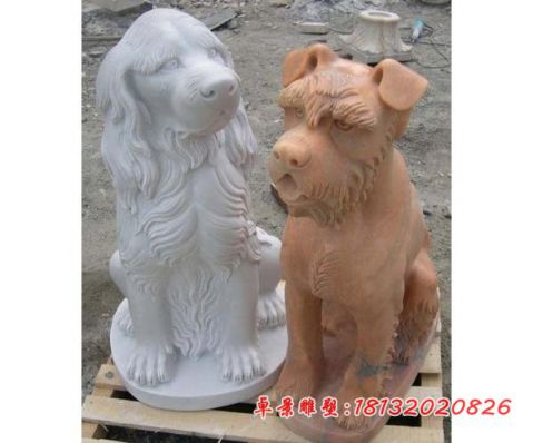 小区动物石雕狗