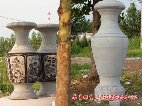 园林景观大理石花瓶石雕