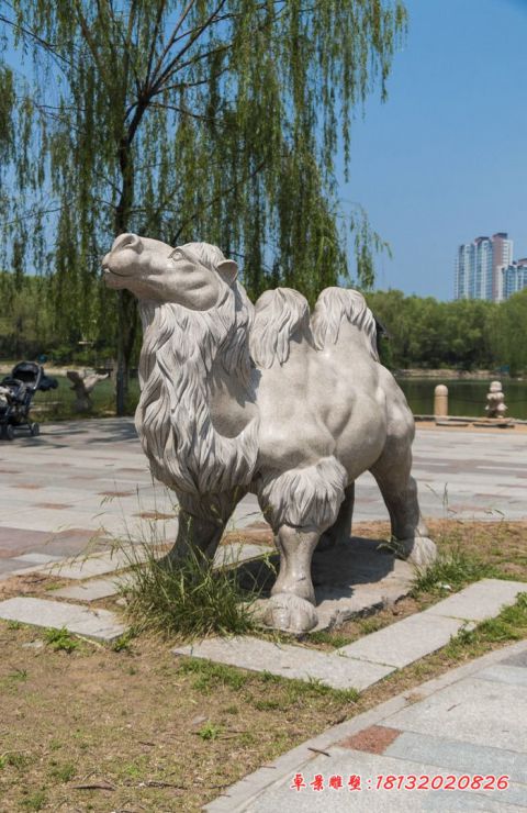 公园动物大理石骆驼雕塑