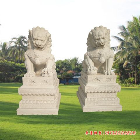 门口镇宅踩球故宫狮子石雕