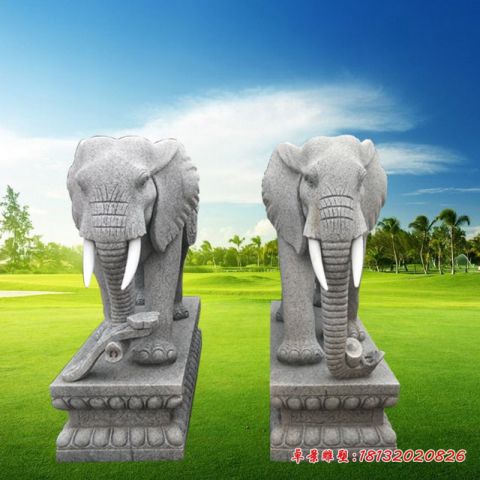 大理石如意元宝石雕大象