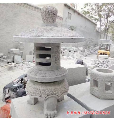 公园草地大理石照明灯