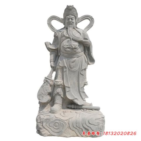 大理石古代名人关公石雕