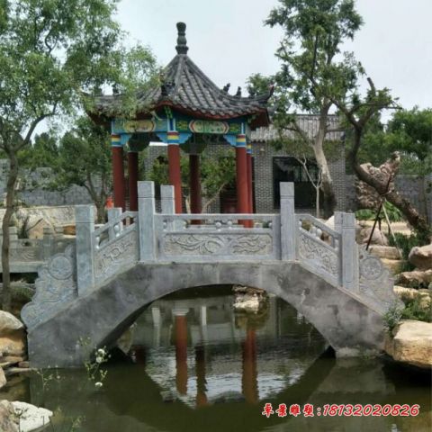 景区青石仿古石拱桥