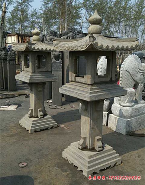 公园青石仿古照明石雕灯