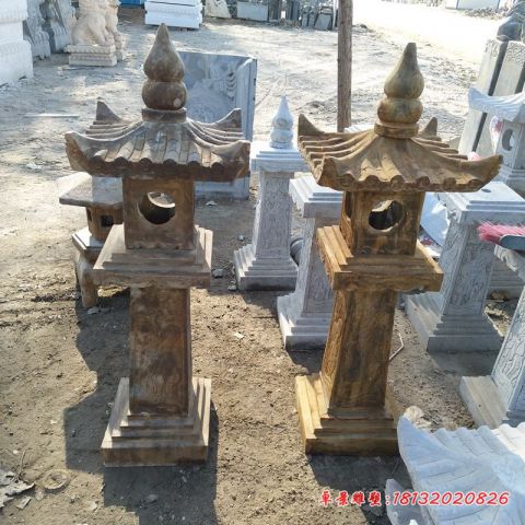 公园仿古照明石雕灯