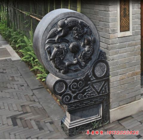 门前镇宅抱鼓石门墩