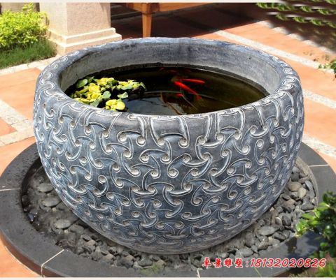 庭院青石仿古石水缸