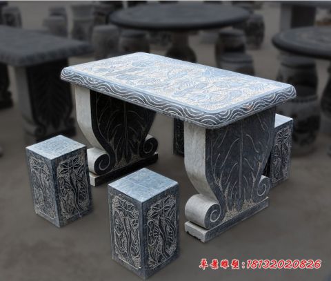 公园景观仿古石桌凳