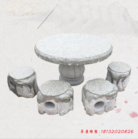 公园大理石大象石桌凳