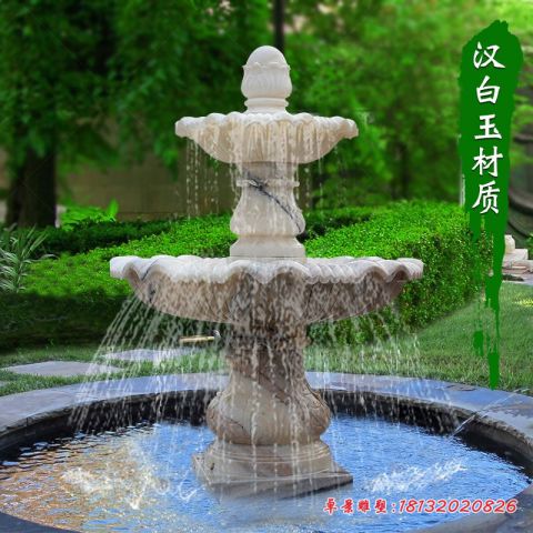 园林景观大理石双层石雕喷泉