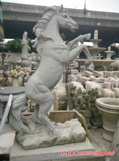 广场大理石马石雕