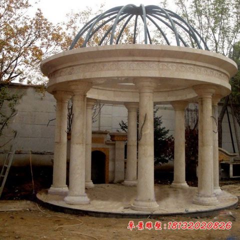 小区大理石西方凉亭石雕