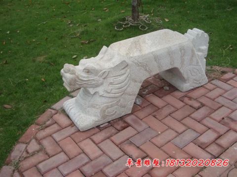 公园动物造型长椅石雕