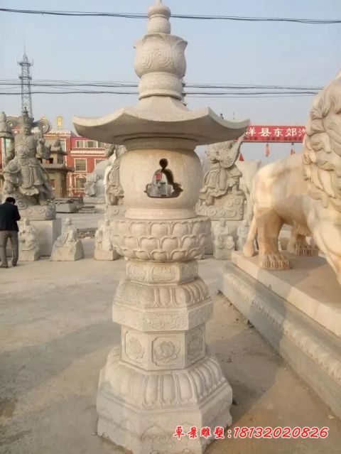 公园大理石仿古灯