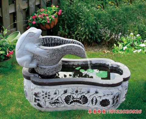 庭院流水石缸