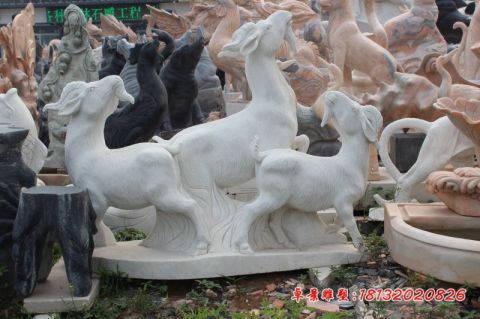 企业大理石三羊开泰石雕