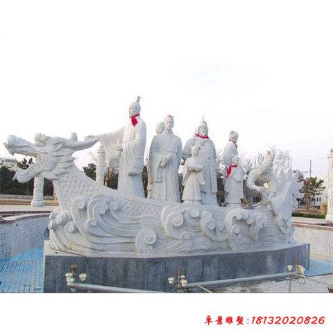 八仙过海人物石雕