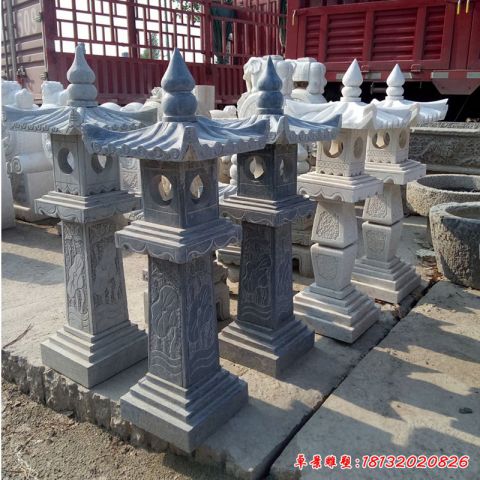 石雕公园石灯雕塑