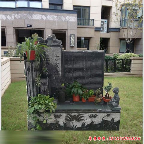 石雕小区流水池雕塑
