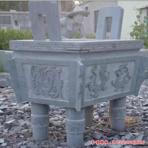 石雕香炉寺庙雕塑