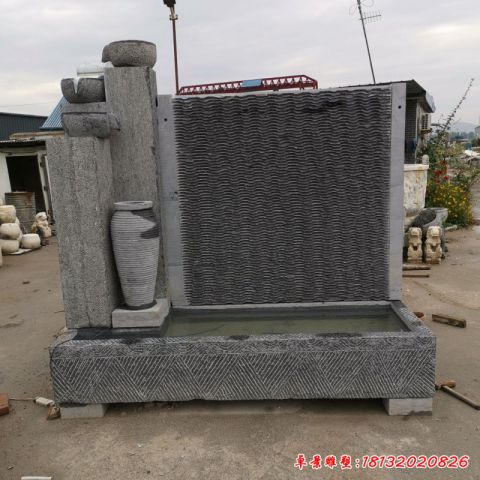 石雕仿古流水摆件