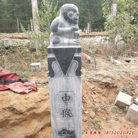 园林景观拴马桩石雕