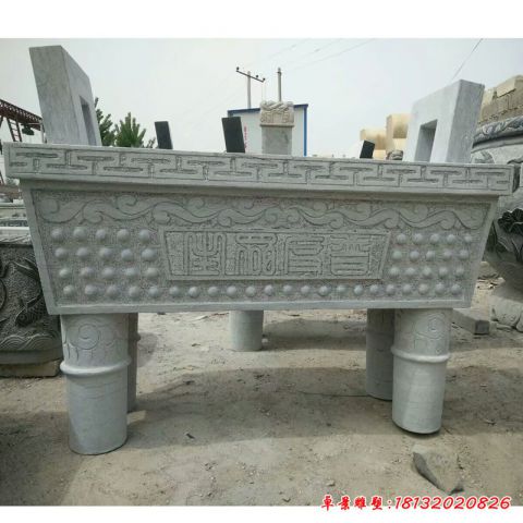 寺庙香炉景观石雕