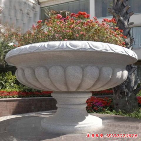大理石雕刻花盆