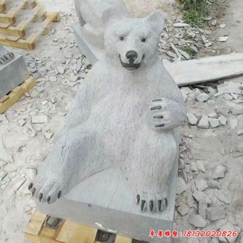 石雕园林动物熊