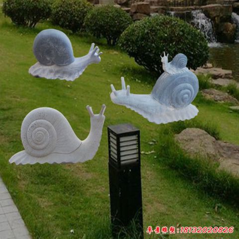 园林蜗牛动物石雕