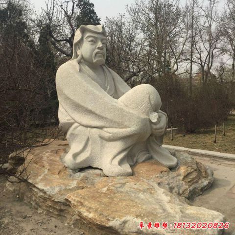 诗人陶渊明石雕