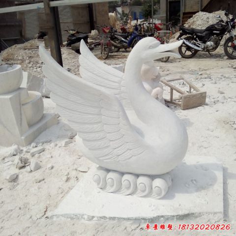 汉白玉动物天鹅
