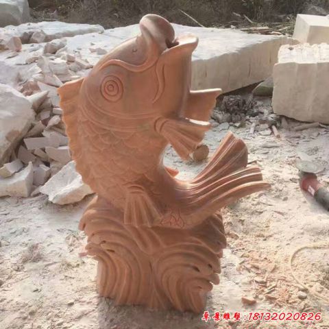园林鲤鱼石雕