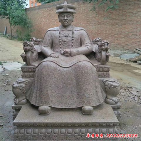 大型古代皇帝石雕