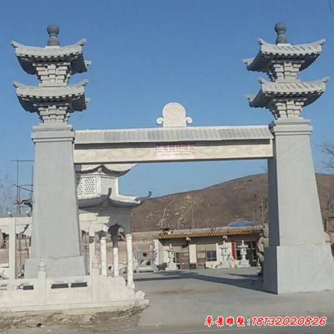 大型单门石牌坊 