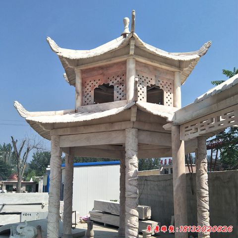 户外镂空凉亭石雕