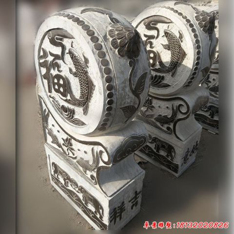 青石抱鼓石雕塑