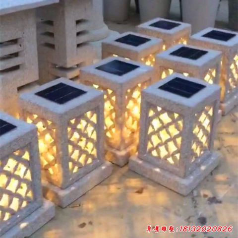 镂空景观石灯雕塑